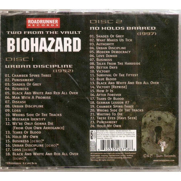 Biohazard - Urban Discipline / No Holds Barred - 2xCD
