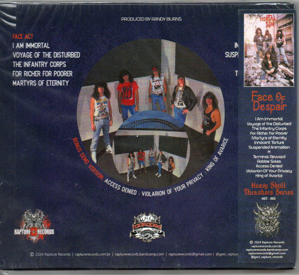 Mortal Sin - Face Of Despair - CD