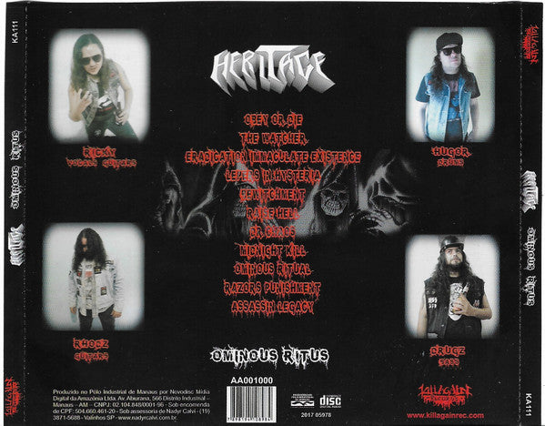 Heritage - Ominous Ritus - CD