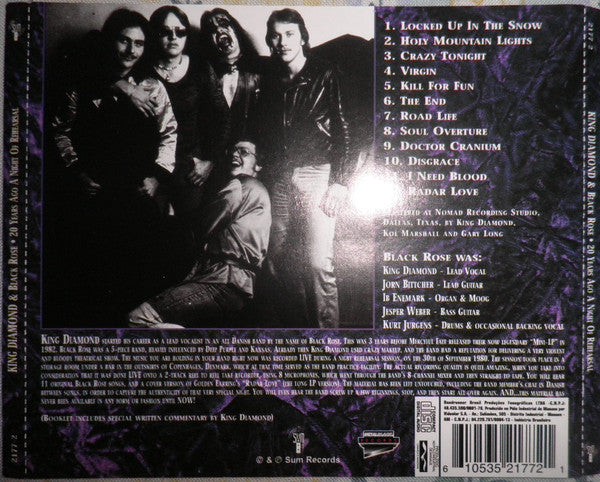 King Diamond And Black Rose - 20 Years Ago - A Night Of Rehearsal - CD