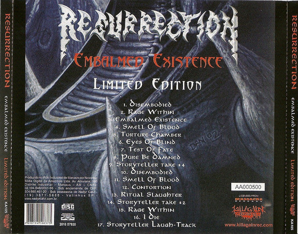 Resurrection - Embalmed Existence - CD