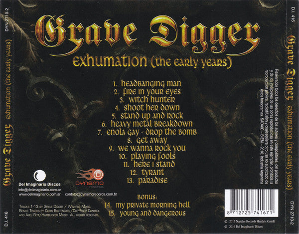 Grave Digger - Exhumation (The Early Years) - CD