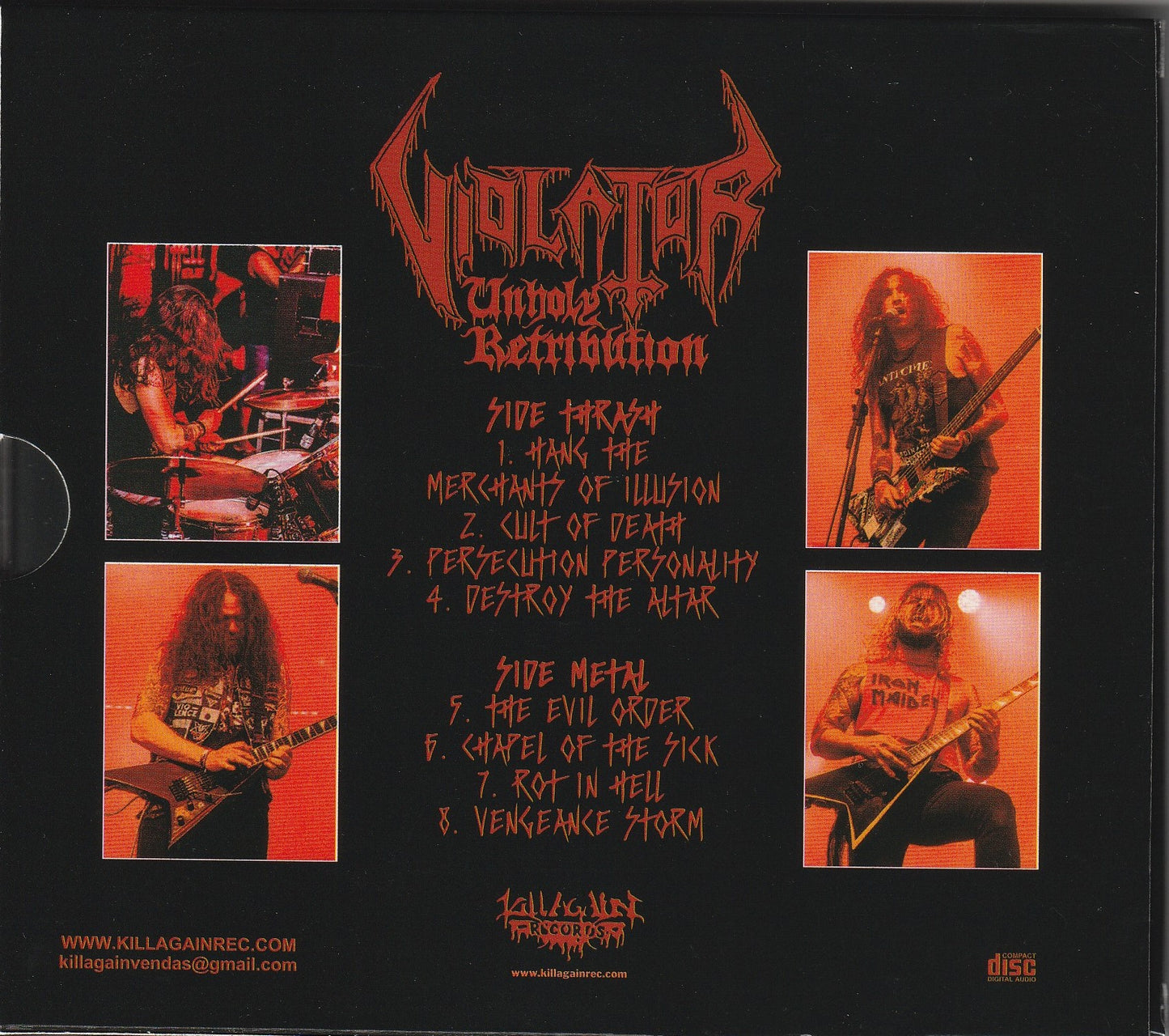 VIOLATOR - Unholy Retribution CD