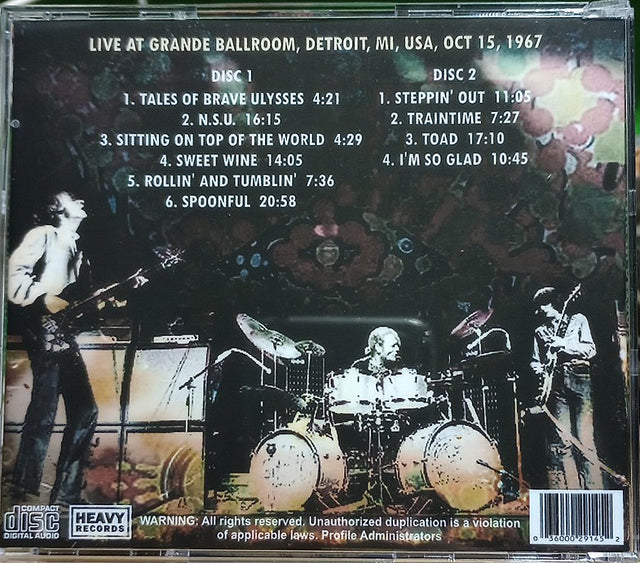 Cream - Live In Detroit 1967 2xCD