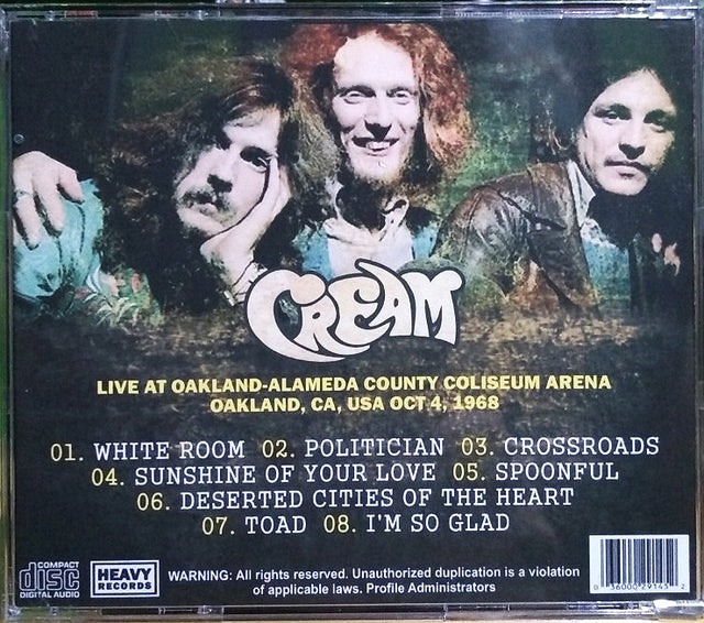 Cream - Crossroads In Oakland 1968 CD