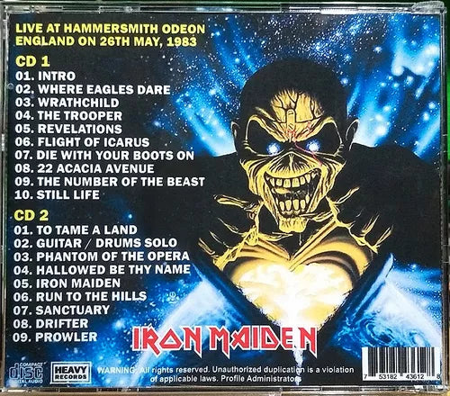 Iron Maiden - Hammersmith Odeon 1983 2xCD