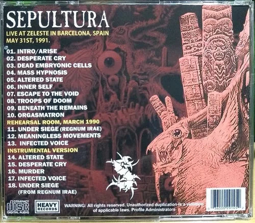 Sepultura - Under Siege Live In Barcelona CD