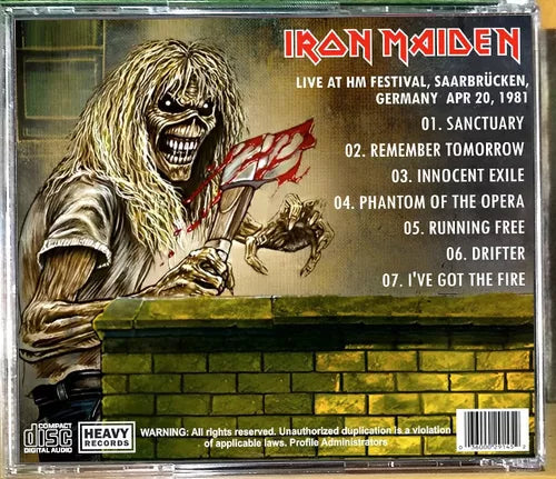 Iron Maiden - Captured Live In Germany 1981CD