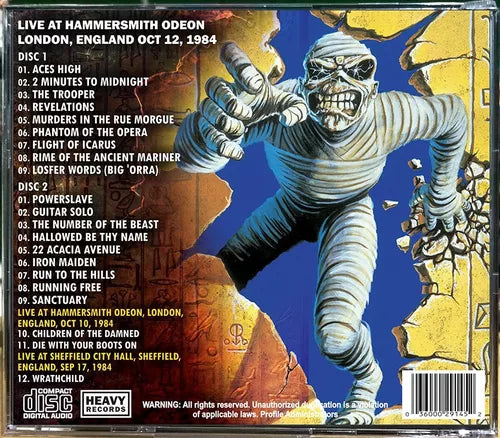 Iron Maiden - Resurrection At Hammersmith World Slavery Tour  2xCD