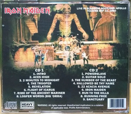 Iron Maiden - Losfer Words Glasgow 1984 2xCD