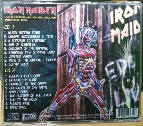 Iron Maiden - Somewhere In Bristol 1986 2xCD