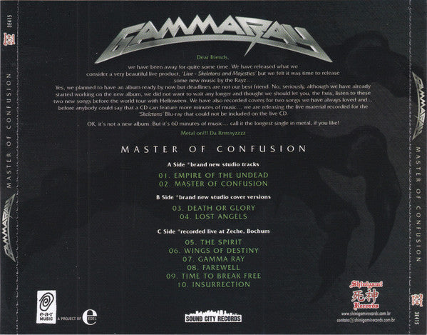 Gamma Ray - Master Of Confusion - CD