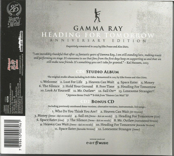 Gamma Ray - Heading For Tomorrow - 2xCD