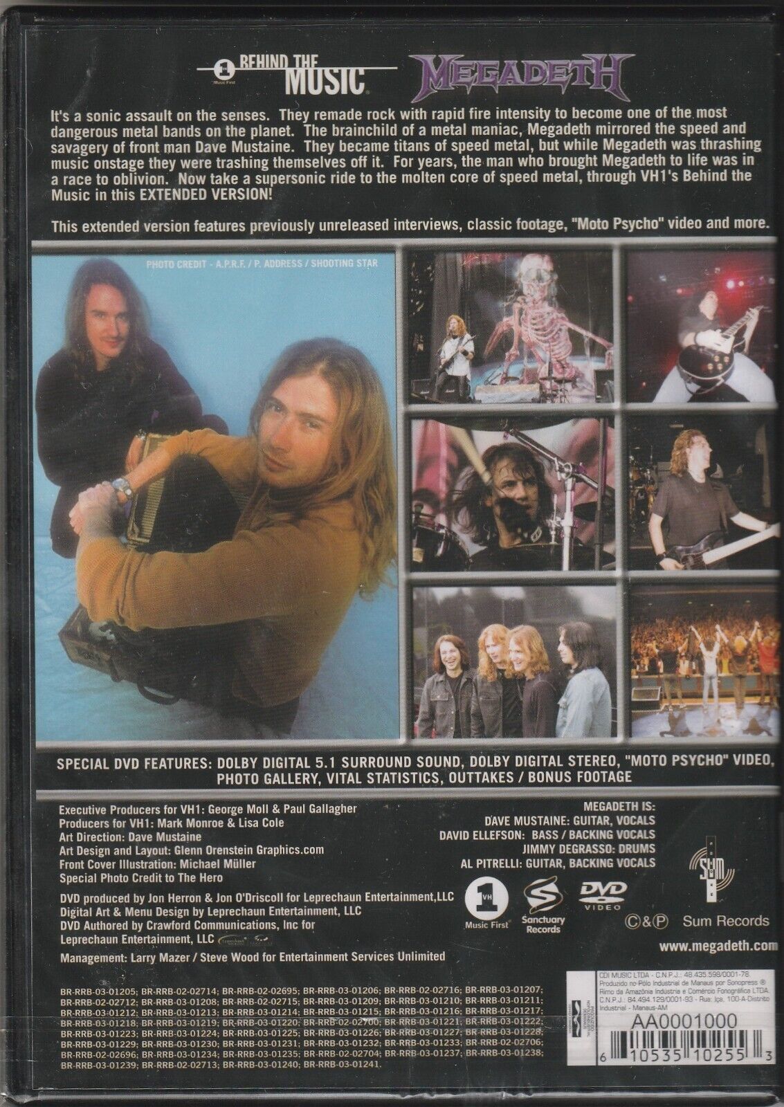 Megadeth - Behind The Music Extended Version DVD