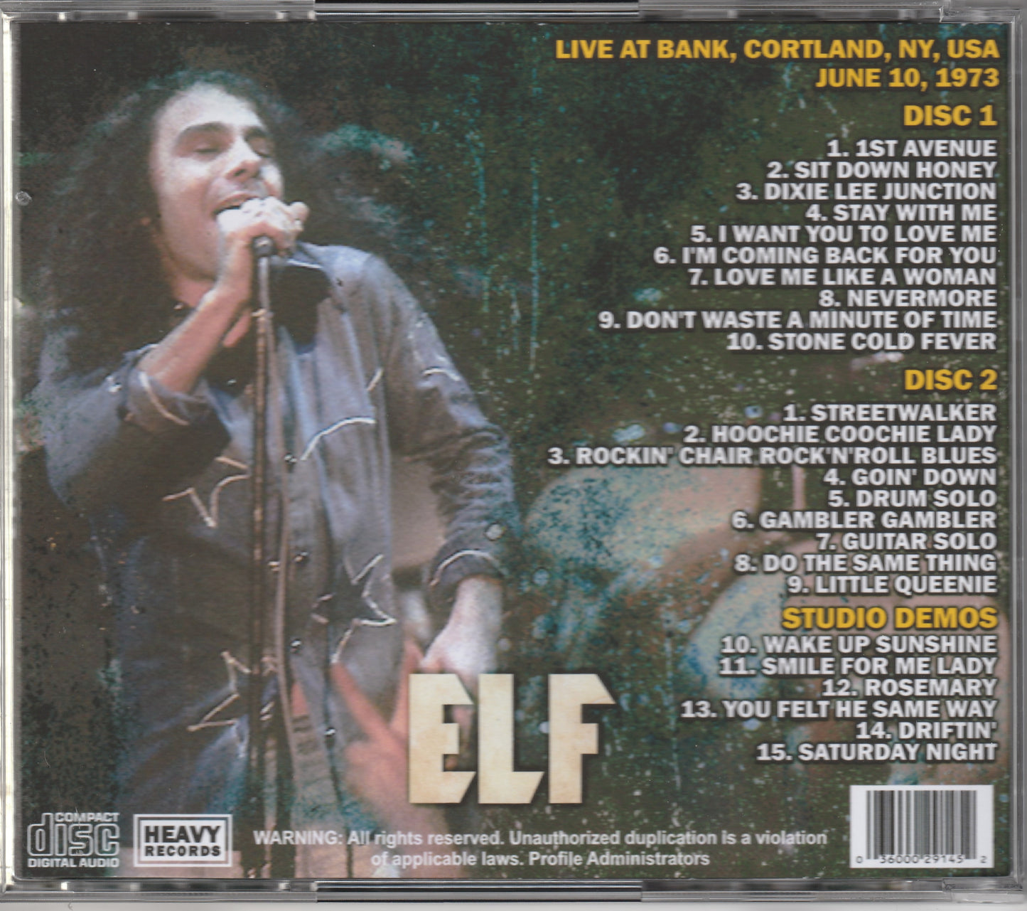 Elf - Live '73 2xCD