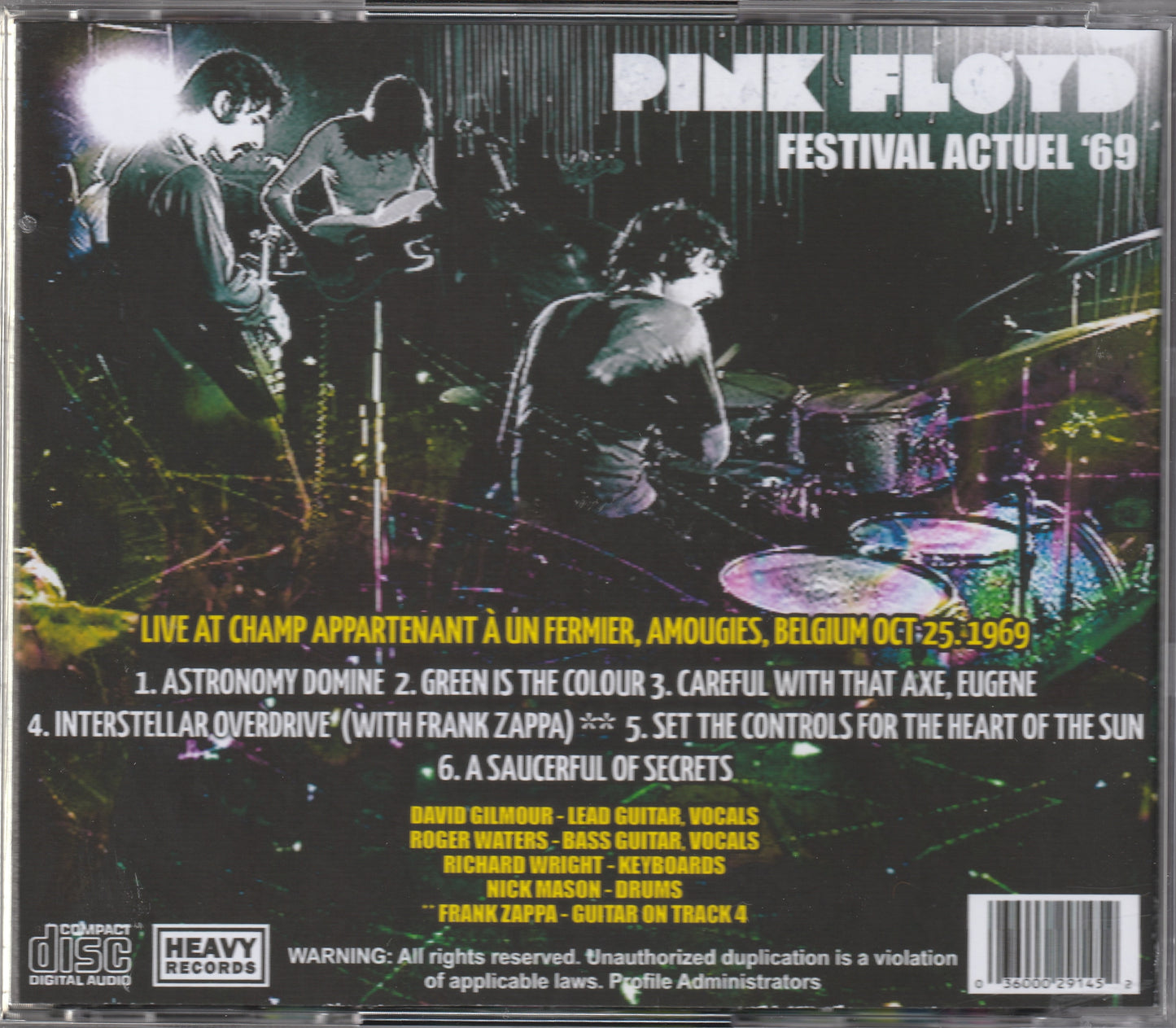 Pink Floyd - Festival Actuel '69 Featuring Frank Zappa CD