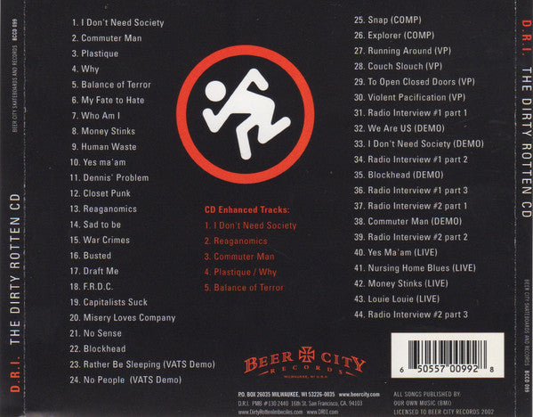 D.R.I. - The Dirty Rotten CD