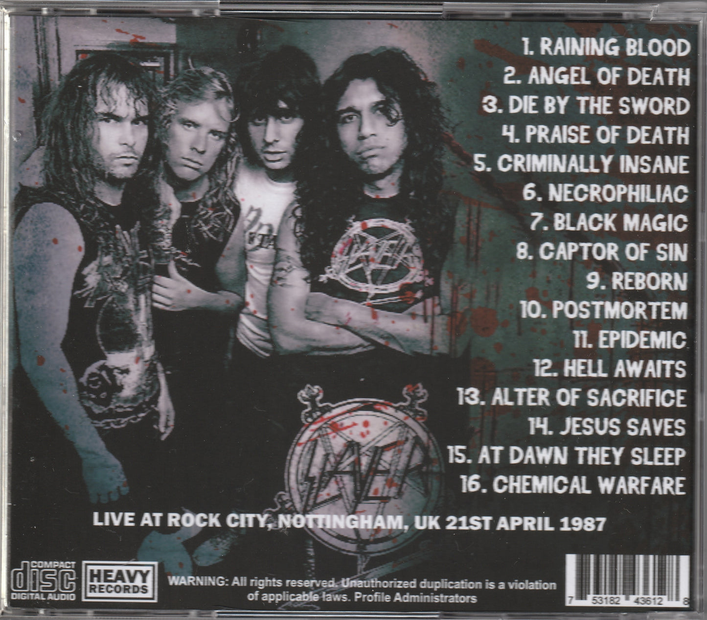 Slayer - Reign In Nottingham CD