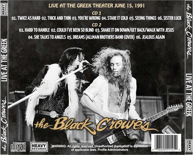 Black Crowes - Live In L.A. 1991 2xCD