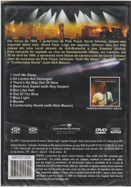 David Gilmour - At Hammersmith Odeon 1984 DVD