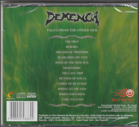 Demencia - Tales From The Other Side CD