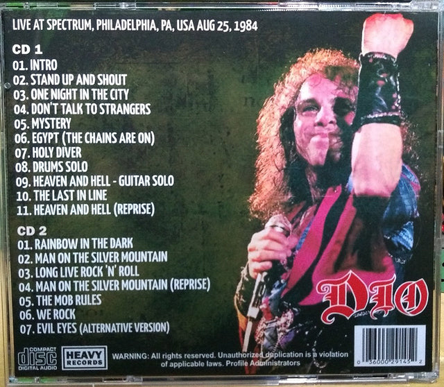 Dio - The Spectrum Philadelphia 1984 2xCD