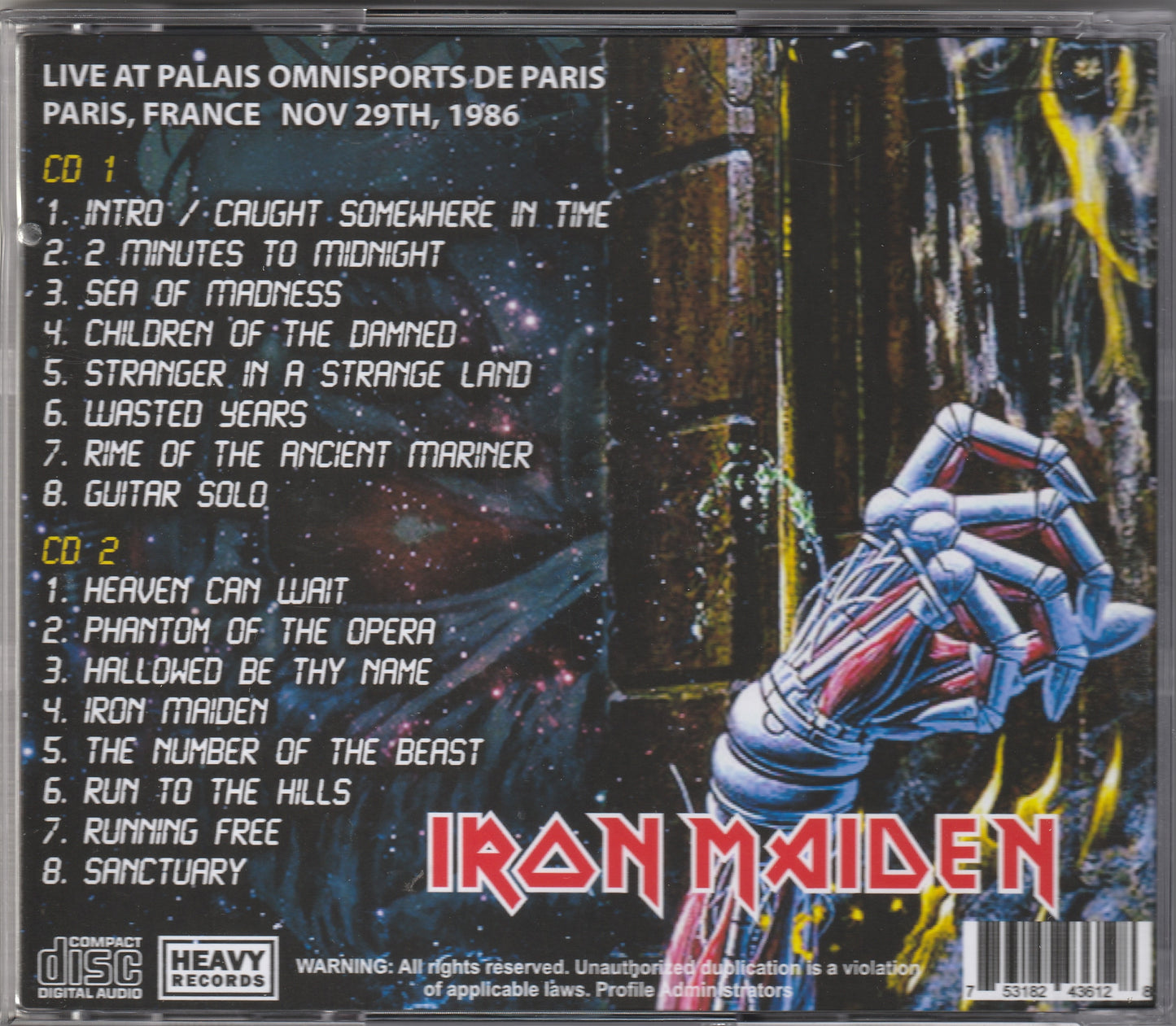 Iron Maiden - Somewhere In Paris 2xCD