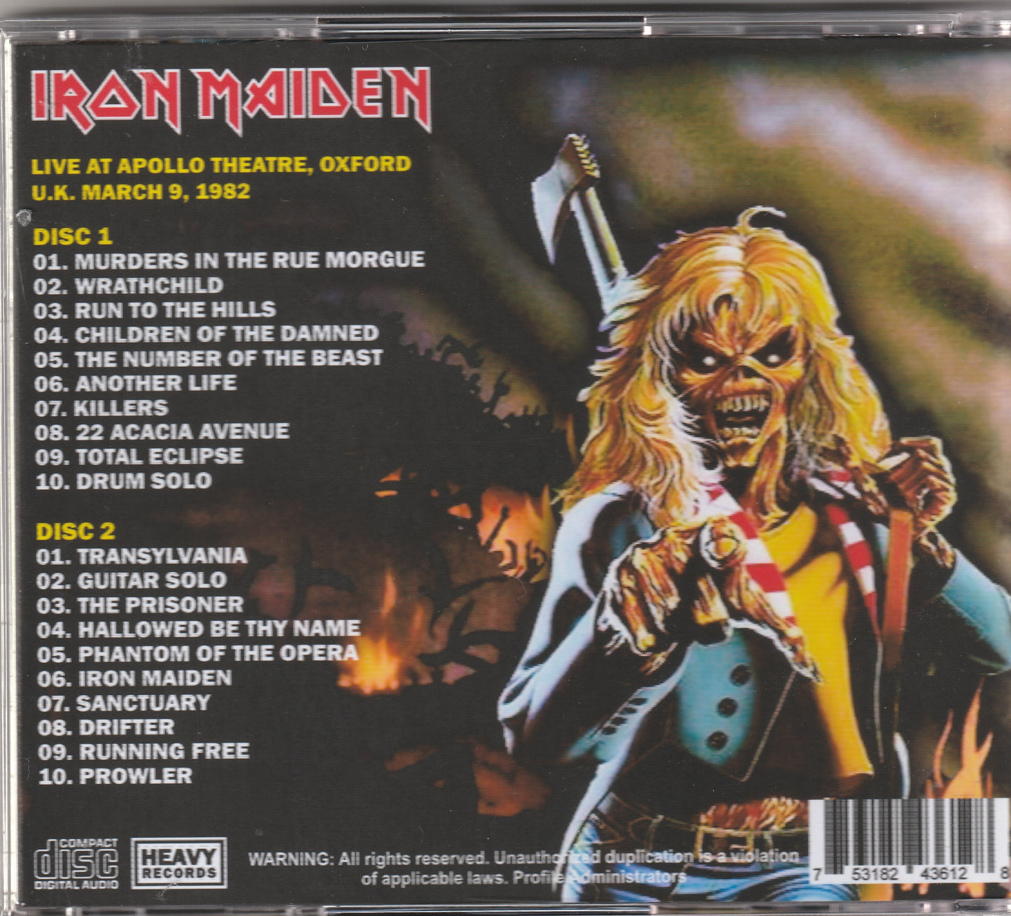 Iron Maiden - The Beast Invades Oxford 2xCD