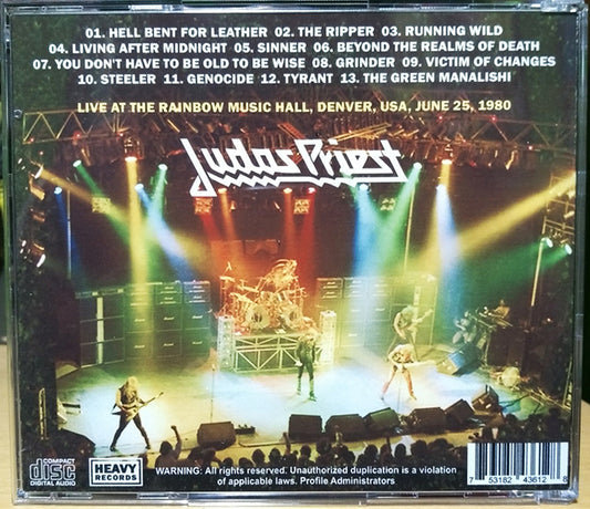 Judas Priest - Denver After Midnight British Steel Tour CD