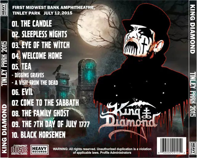 King Diamond - Tinley Park 2015 CD