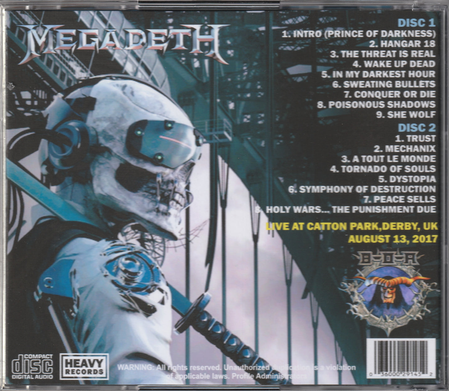 Megadeth - Bloodstock Open Air 2017 2xCD