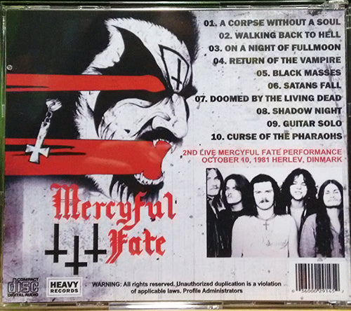 Mercyful Fate - Ancient Hymns To Satan CD