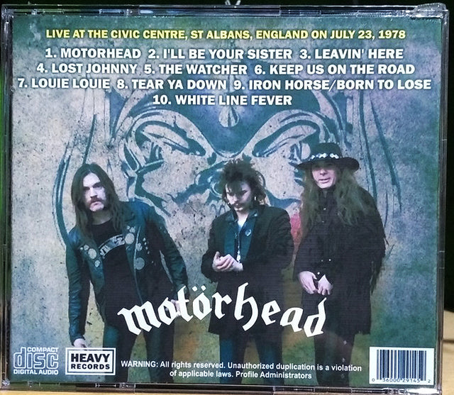 Motorhead - Live England 78 CD