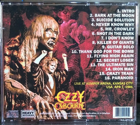 Ozzy Osbourne - Live In Kansas City 1986 CD