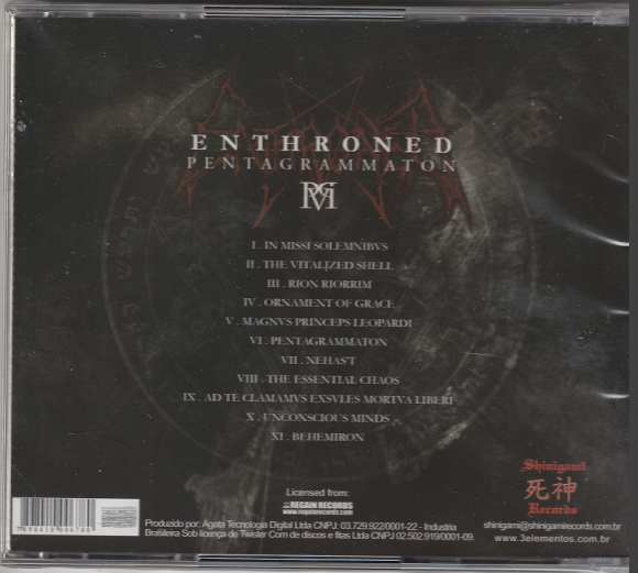 Enthroned - Pentagrammaton CD