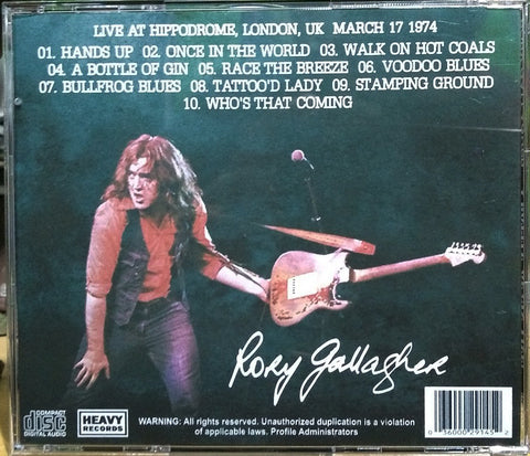 Rory Gallagher - A Bottle Of Gin Live! CD