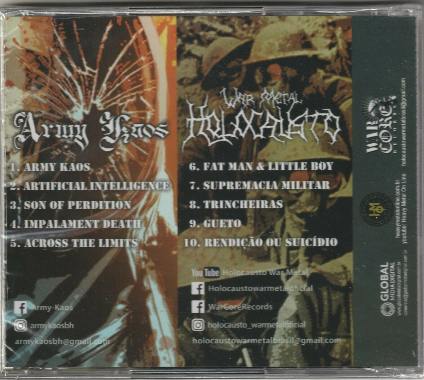 Holocausto War Metal / Army Kaos CD