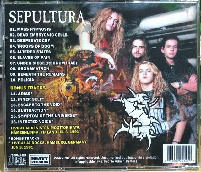 Sepultura - Giants Of Rock Festival 1991 CD