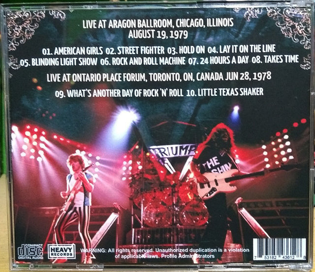 Triumph - Live In Chicago 1979 CD